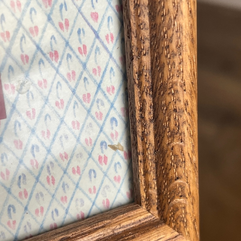 ☾ Vintage 90’s cottagecore pastel goose wall art with oak frame - Picture 6 of 6